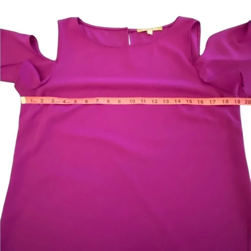 Gianni Bini Magenta Cold Shoulder Knee Length Dress Size Small